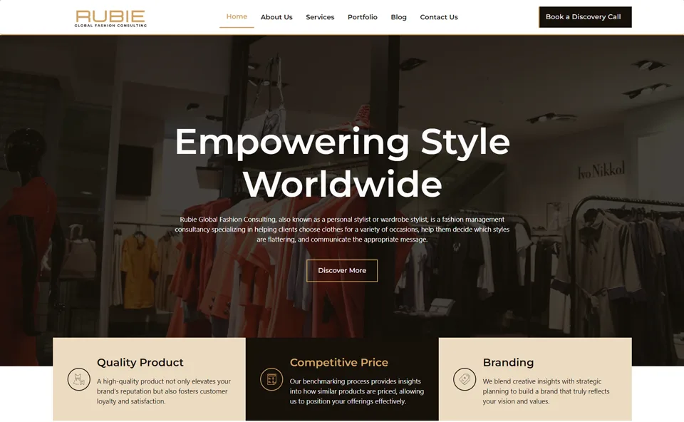 rubie global fashion consulting website